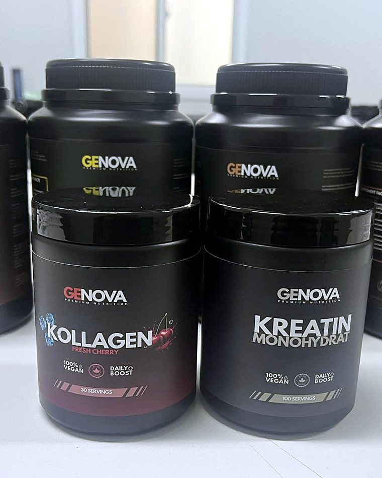 Genova sports nutrition range produced by MB Labs